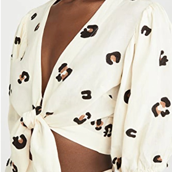 Red Carter Tie Front Top - Picture 3 of 8